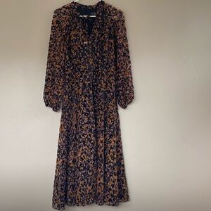 TOMMY HILFIGER Dress Devore Dress Burnout   Balloon Sleeve size 2
